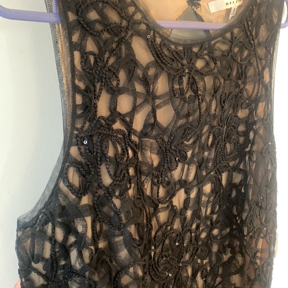 Black lace Max Studio mini cocktail dress - Picture 2 of 4